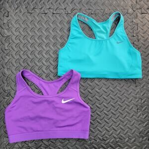 Nike Dri-Fit Sports Bra Lot Women’s Medium Racerback Purple & Teal